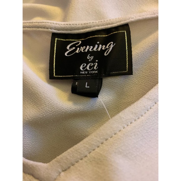 Evening by eci off white blouse size sz L - Picture 8 of 10
